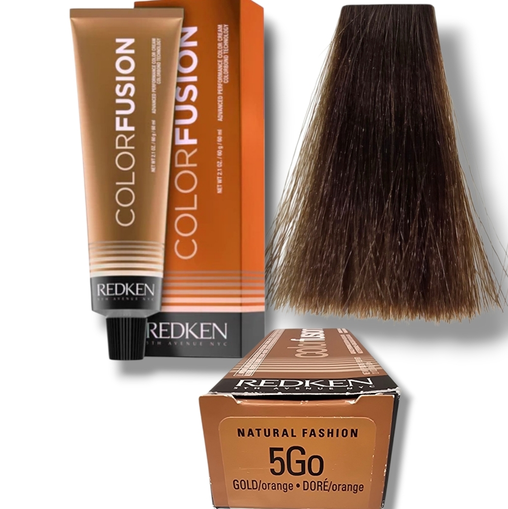 🤑 Redken Color Fusion Permanent Hair Color Cream 5Go Gold/Orange